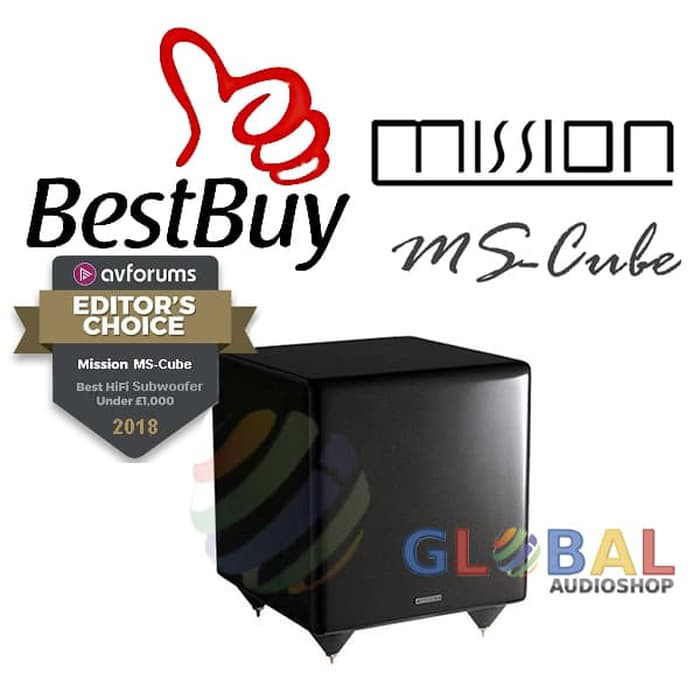 Subwoofer Mission MS-Cube Active / Aktif Karaoke musik Home Theater - Hitam