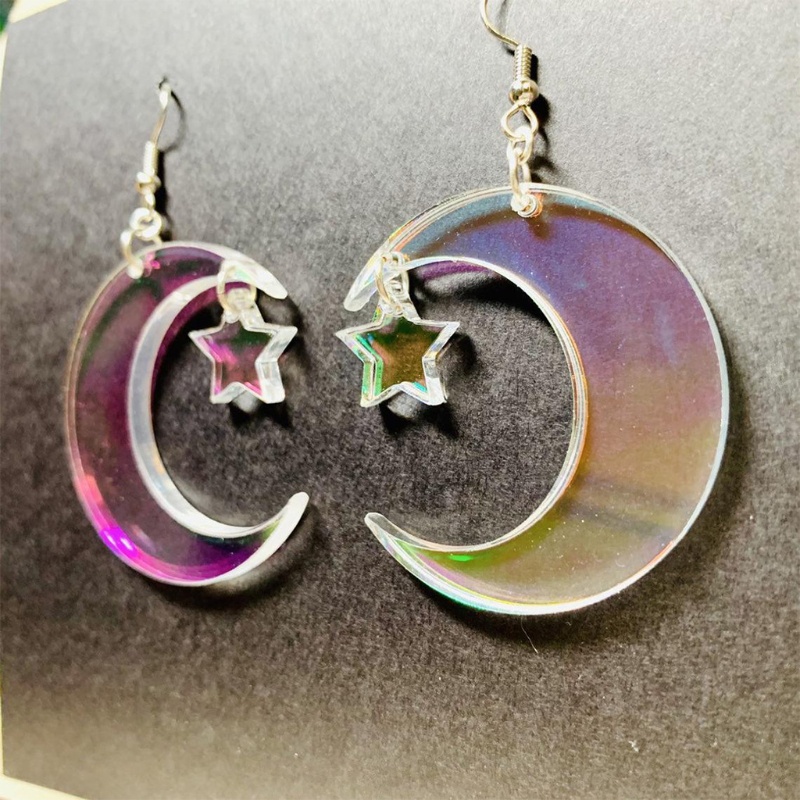 SIY  Moon Star Earring Epoxy Resin Mold DIY Crafts Jewelry Necklace Casting Tool Keychain Pendant Silicone Mould