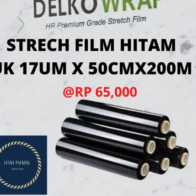 

♥ Plastik wrapping barang hitam - strech film hitam uk 50cm x 200m ♂