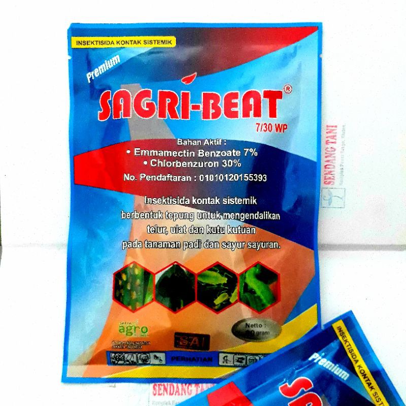 SAGRI BEAT 7/30 WP Insektisida Racun Ulat dan Kutu Sagribit Sagribeat SAI