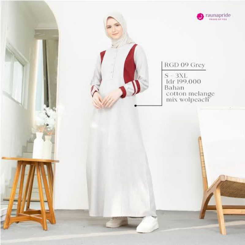 COD GAMIS RAUNA RGD 09 GRAY / GAMIS RAUNA TERBARU 2021 / GAMIS RAUNA BUSUI FRIENDLY