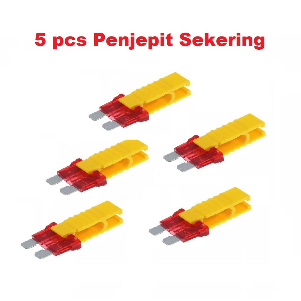 2/5 pcs Fuse Puller Pencabut Penjepit Sekering Motor Mobil Warna Kuning