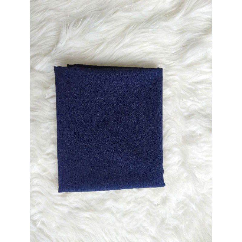 (200x75) Pashmina JUMBO SYARI JAHIT TEPI / Pashmina panjang /-Navy