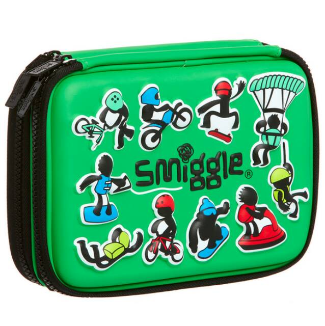 Smiggle Pencilcase Hardtop Double Xtreme Hijau