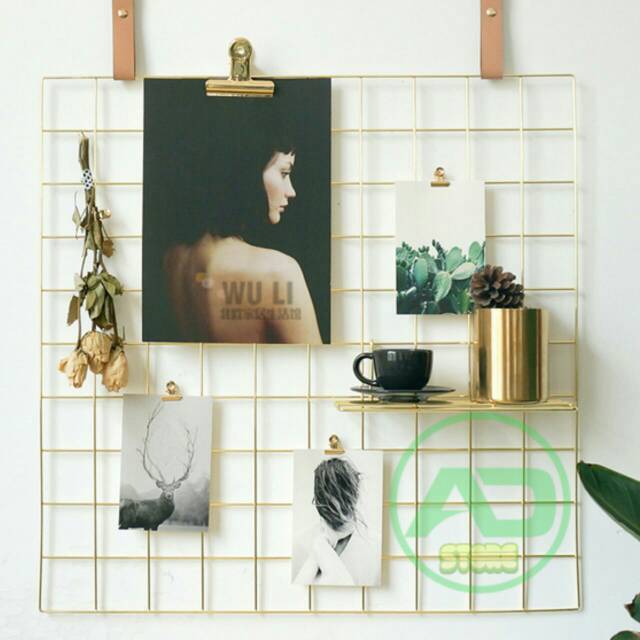 kawat ram wire grid wall 45x42cm pajangan foto lampu hias kawat ram wire grid wall 45x42cm pajangan foto lampu hias