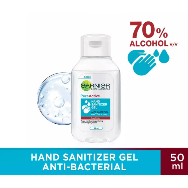 Hand Sanitizer Gel Garnier 70% alcohol 50ml