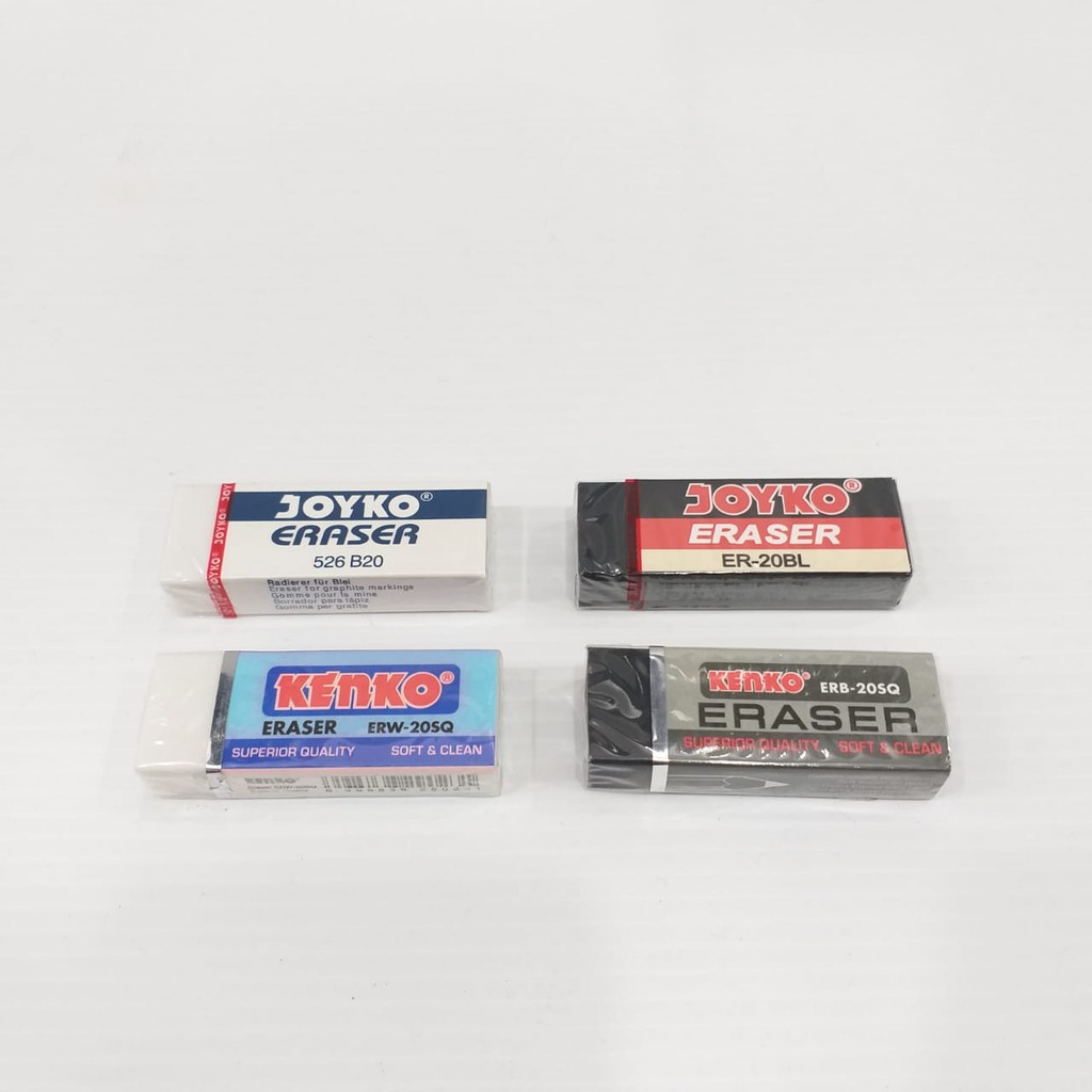 

Penghapus/Eraser ERB-20SQ HITAM/ERW-20SQ KENKO PUTIH/ER-20BL HITAM/526 B20 JOYKO PUTIH