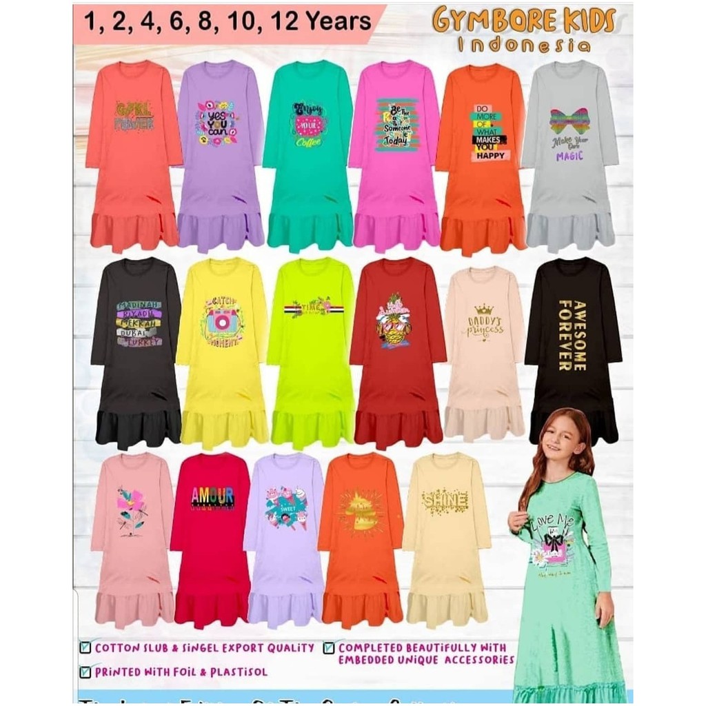 Dress Gymboree/Dress Gamis Anak Perempuan/Dress Baby/Gamis Baby (6 months - 2 years)