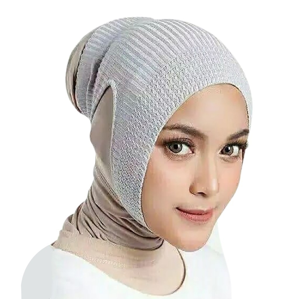 PROMO COD..Ciput SELYN Rajut | Dalaman Anti Pusing | Ciput Lubang Telinga anti budeg | Dalaman Jilbab Nafisa