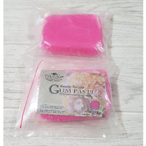 

[osheba] gumpaste bahan siap pakai 240gr warna fuchsia