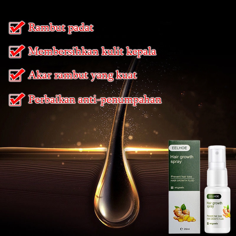 Hair growth serum spray Anti tonik rambut rontok Pertumbuhan rambut cepat 20G Serum Pemanjang &amp; Penumbuh Rambut tercepat No1 Di Indonesia