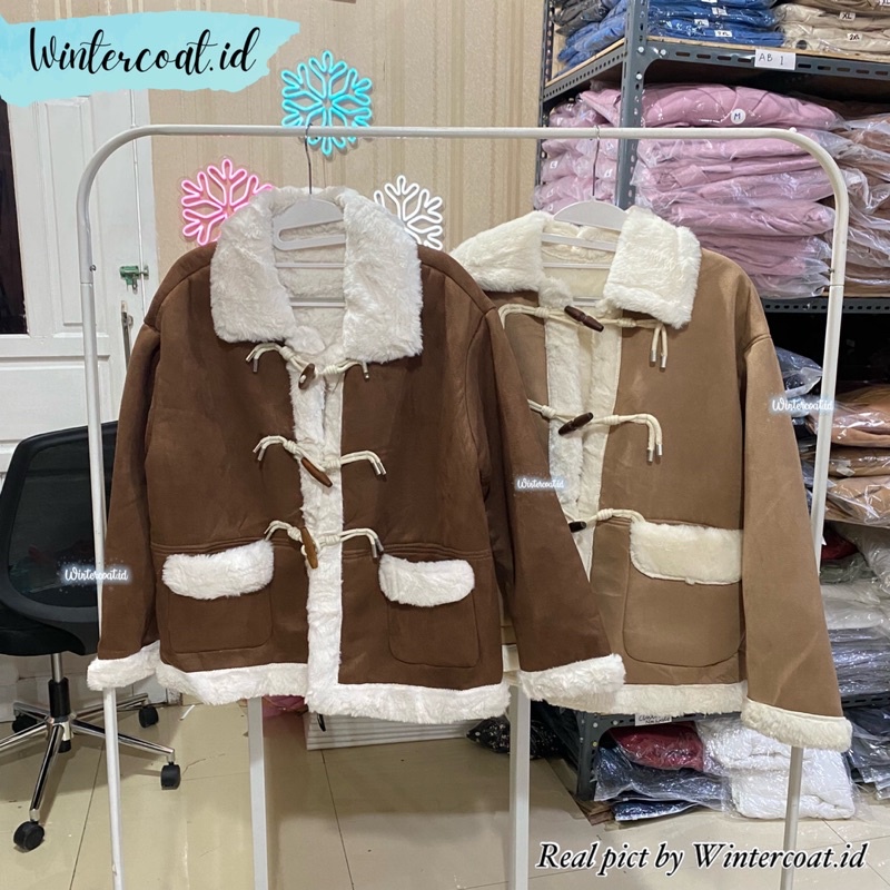 Fur coat Yoona import mantel wanita bulu hangat premium korean style jacket korea jaket oversized big size tebal