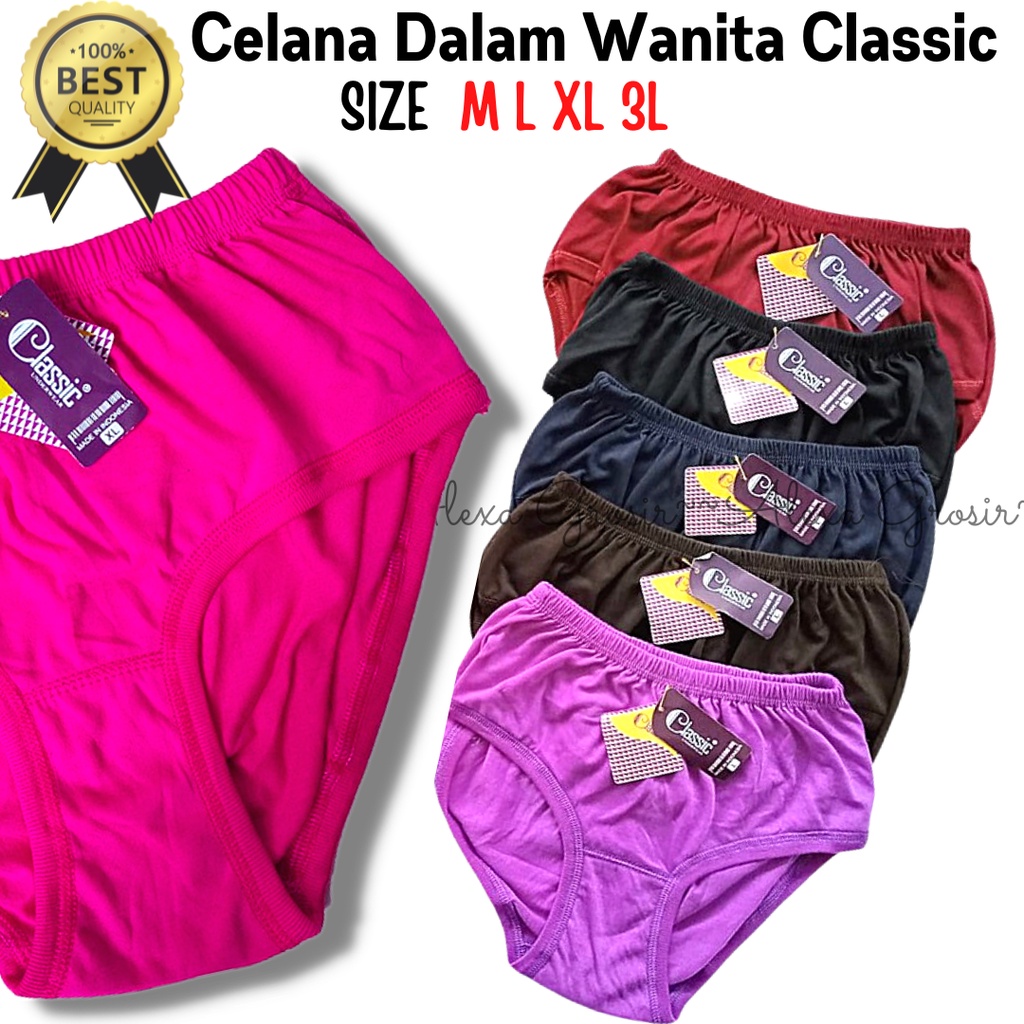 Undies Celana Dalam Wanita Merk Classic Ukuran ampe extra jumbo size Free size L