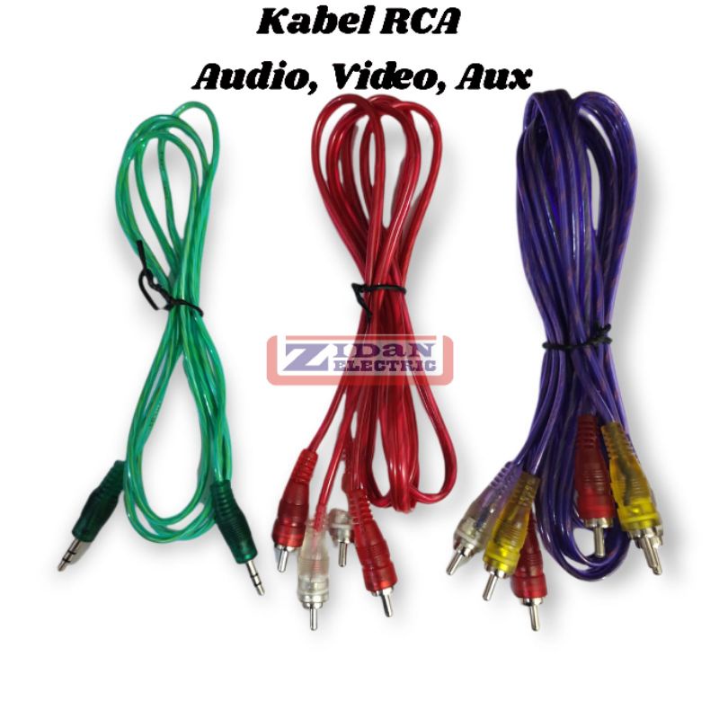 Kabel RCA Audio Video Aux 1,5m 1.5 5 Meter Jack 1 in 1 2 in 1 / Jack 1 2 3 Jalur Lovov