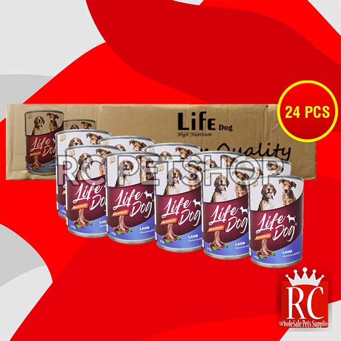 Life Dog Makanan Basah Anjing Wet Food Kaleng Dus Isi 24 PCS 375 GR