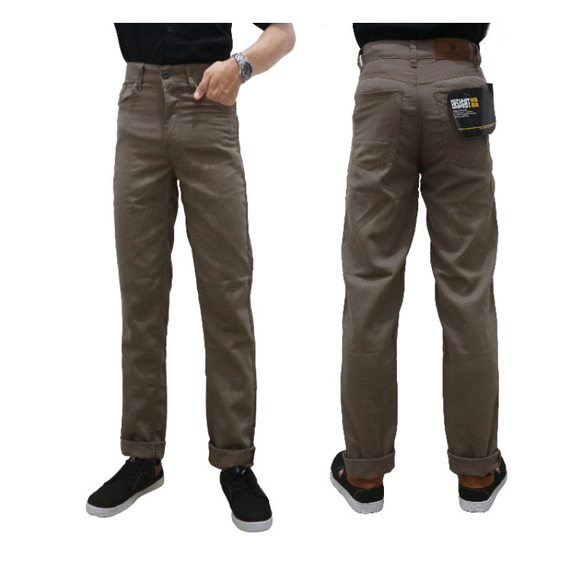 Celana panjang chino / cino / chinos Reguler Standar Hitam Abu Cream Mocca