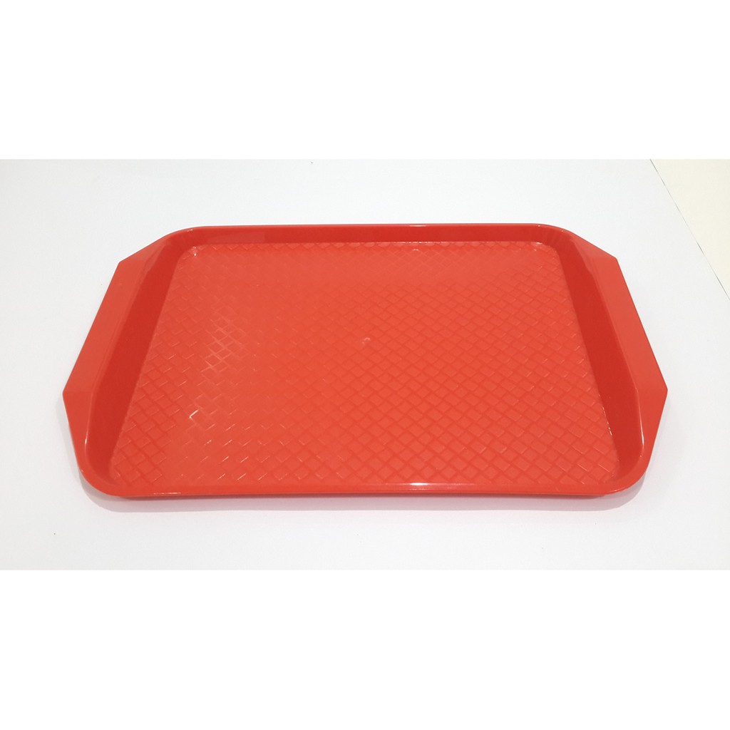 890 Nampan Plastik Gagang Persegi  Golden Dragon - Merah