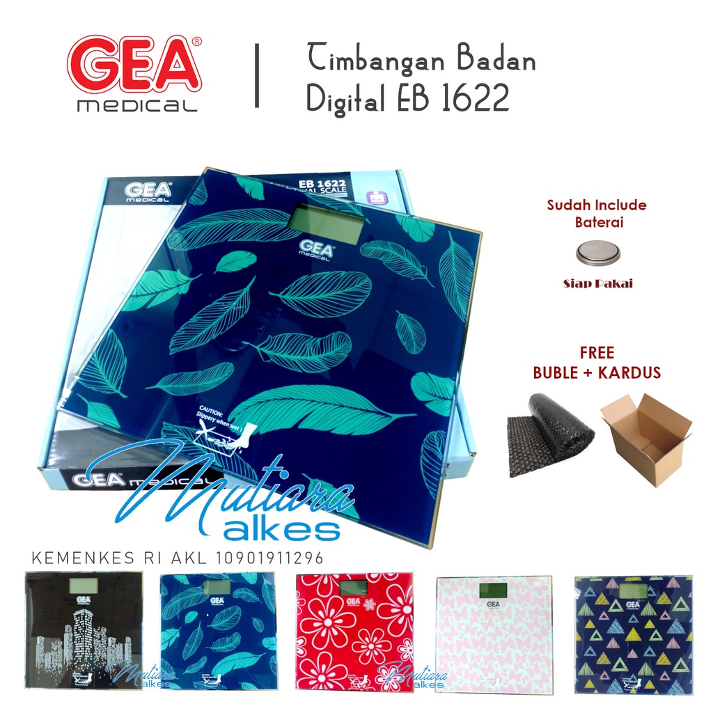 Timbangan Berat Badan Digital GEA EB 1622 - FREE PLASTIK BUBLE dan KARDUS TEBAL !!!