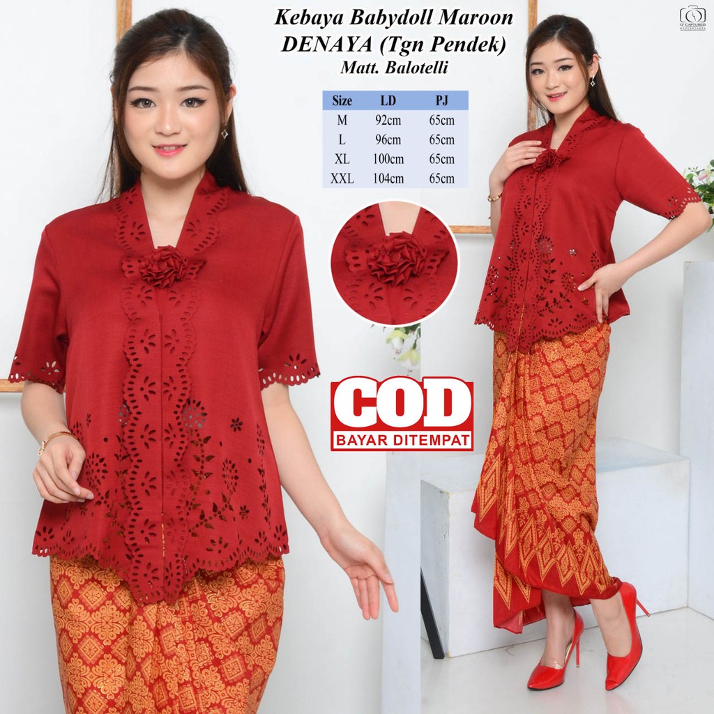 Atasan Kebaya Encim Modern Terbaru / Kebaya Wisuda Elegan / Kebaya Moderen Neva / Kebaya Tunangan Mewah-2