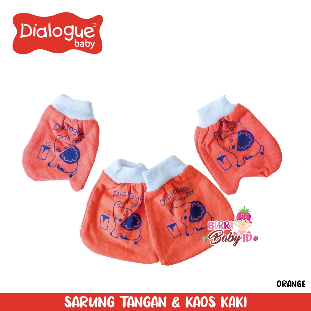 Dialogue Baby Paket 2-in-1 Sarung Tangan Kaos Kaki Bayi Mitten Booties Berry Mart