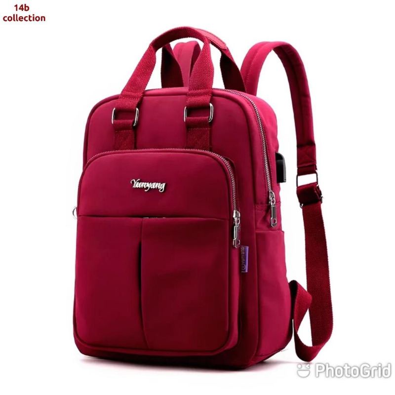 GTB TAS RANSEL BATAM BACKPACK MULTIFUNGSI STYLE REMAJA KEKINIAN-Merah