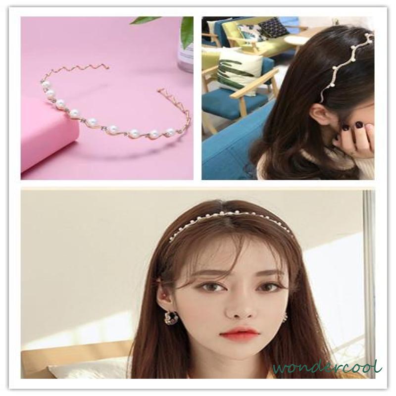 Mutiara Jepit Rambut  Bando Berlian  Gaya Korea Wanita Headband Aksesoris Rambut-Won