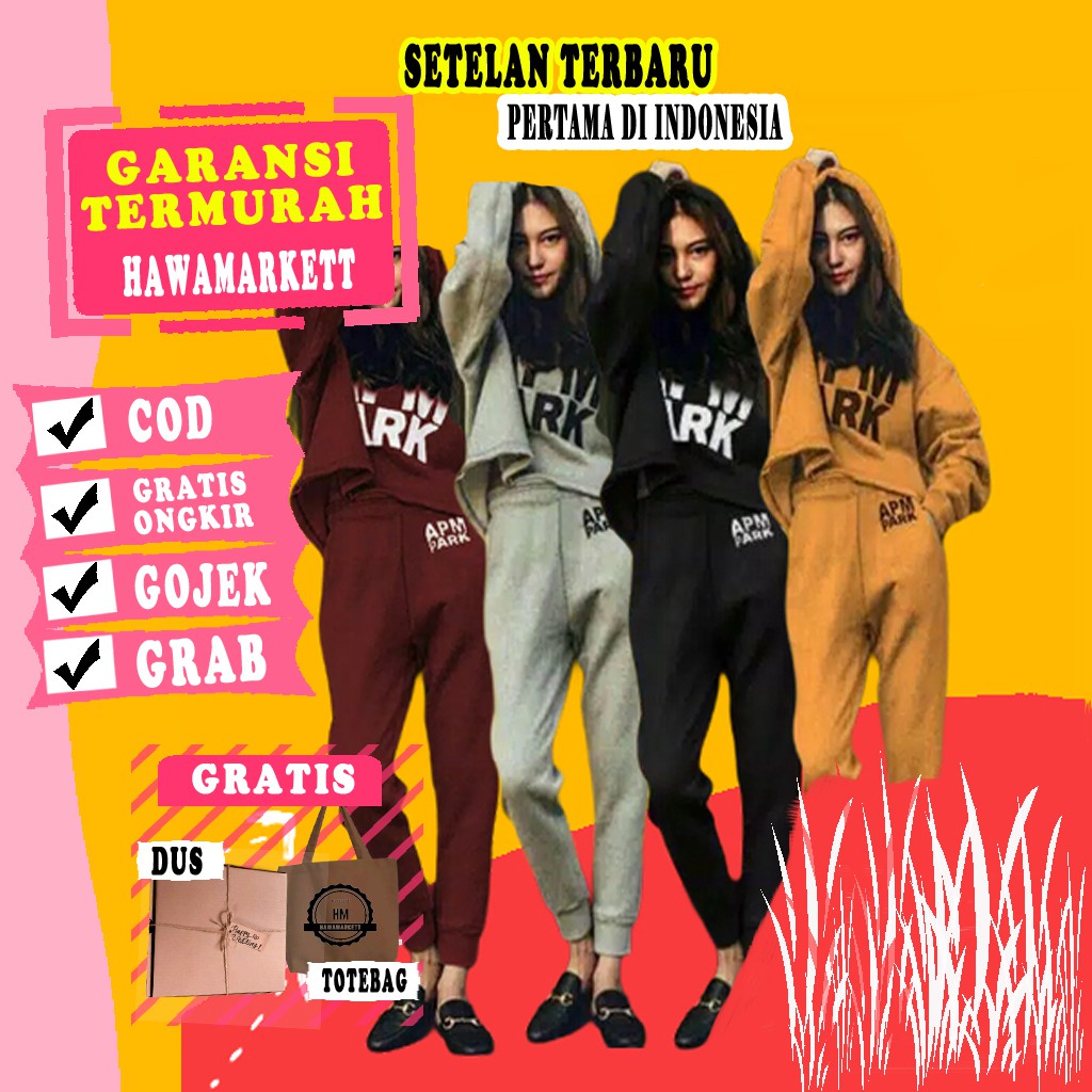 BISA COD ONE SET BAJU CELANA PARK BAJU WANITA BAJU SET BAJU REMAJA BAJU KEKINIAN MAKASSAR
