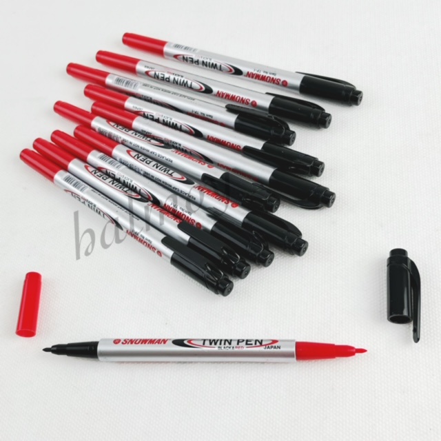 

SPIDOL KECIL SNOWMAN MARKER TWIN PEN TP - 1 BLACK RED