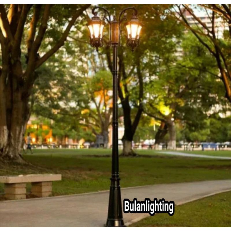 Jual Lampu Taman Cabang 2 Lampu Jalan Lampu Outdor C/T | Shopee Indonesia