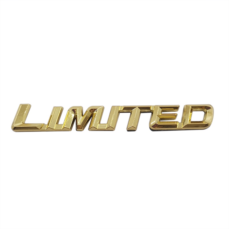 1pc Stiker Emblem Logo Tulisan LIMITED Bahan Metal Warna Emas Untuk Dekorasi Mobil Universal