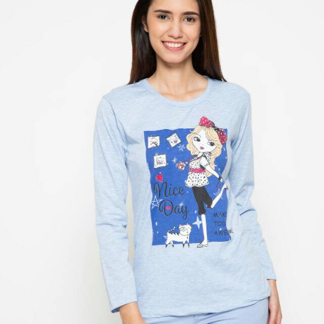 T-ZONE Kaos wanita biru