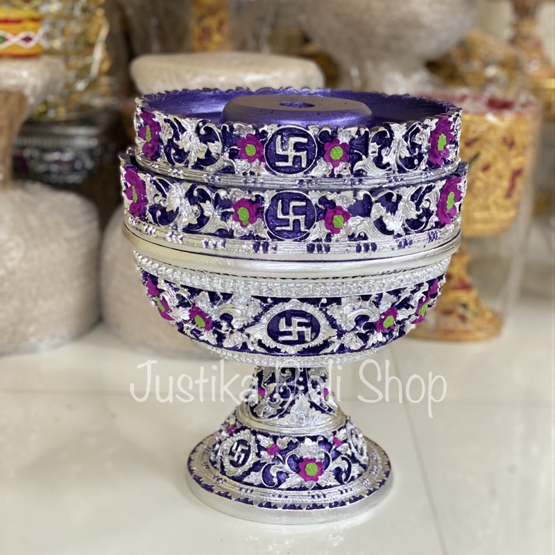 Dulang Susun 2 Bongkok/ Motif Swastika/ Prada Elit/ Bahan Fibber