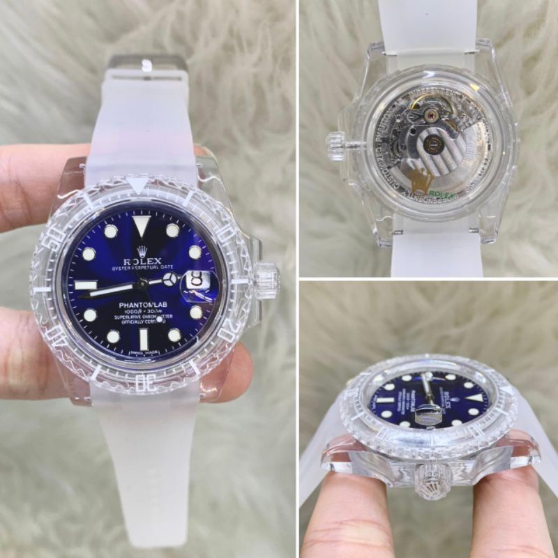 JAM TANGAN PRIA ROLEX PHANTOM AUTOMATIC SWISS RUBBER STRAP