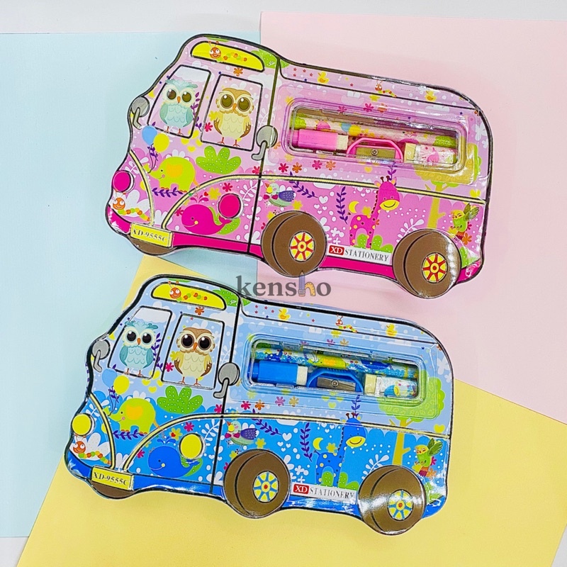 

KENSHO Kotak Pensil Set Kaleng ada Isi / Lucu / Mobil / Pastel / School / Anak Sekolah / Tempat Pensil / Pencil Case / Perempuan / Laki laki