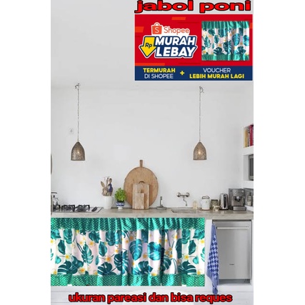 Gorden kolong, gorden dapur cantik, tirai