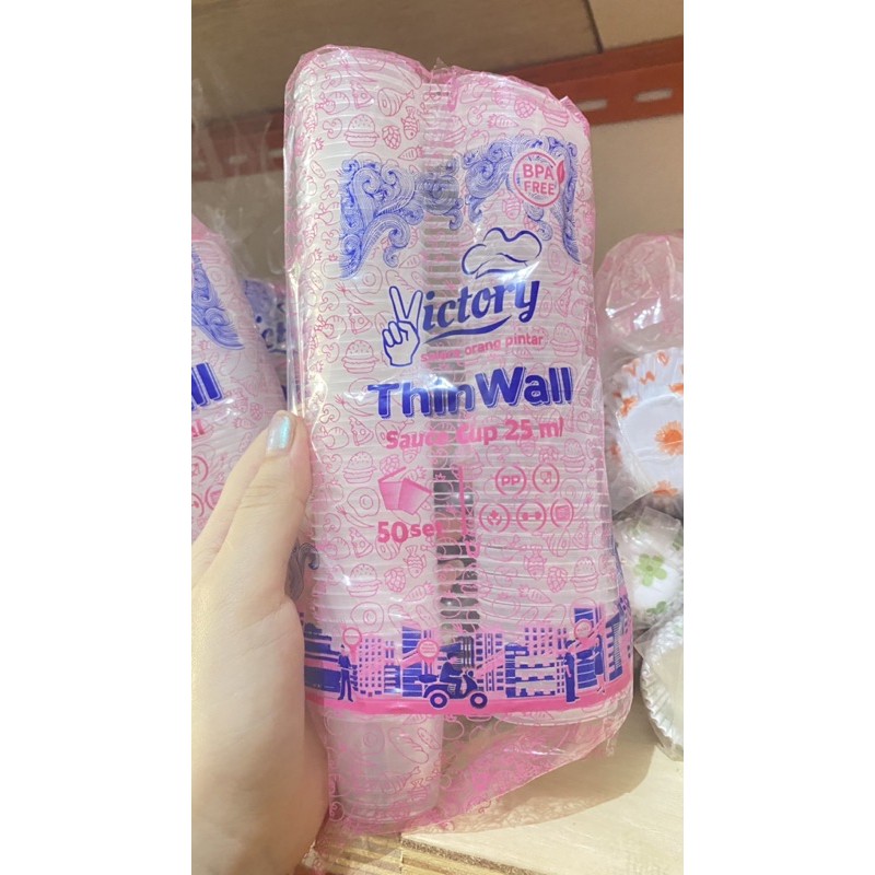 Sauce cup Victory 25 ml /Tempat Saos Plastik Victory - 25 ml