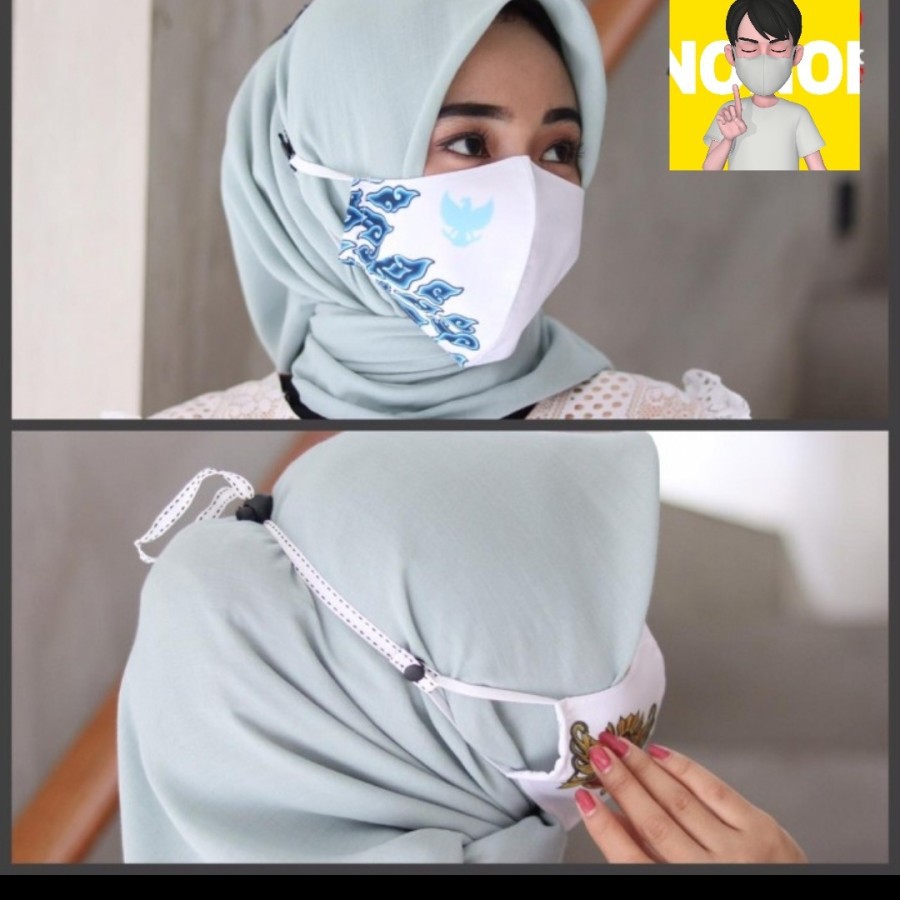 masker strap korea dewasa anak adjustable tali hijab konektor acc set