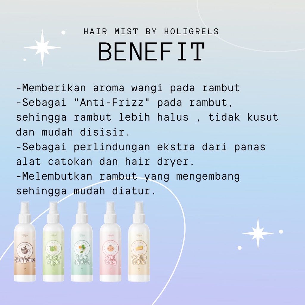 Hair Mist Tonic / Hair Parfume By HOLIGRELS - Parfum Rambut Tonik Holigrelskincare | MASKER ORGANIK PETAL OCHINI