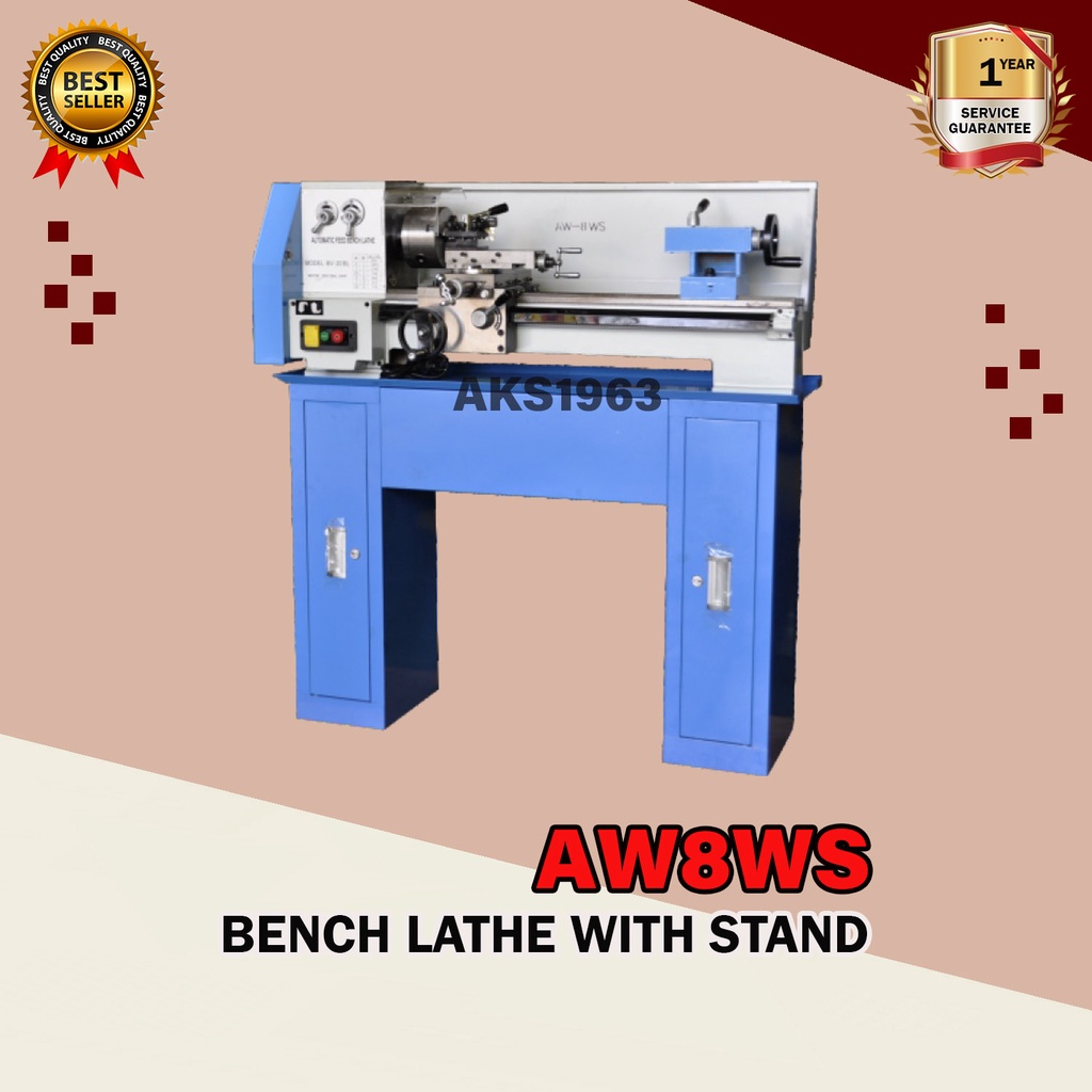 Jual Bench Lathe Machine Mesin Bubut Besi Logam Mm Aks Aw Ws Shopee Indonesia