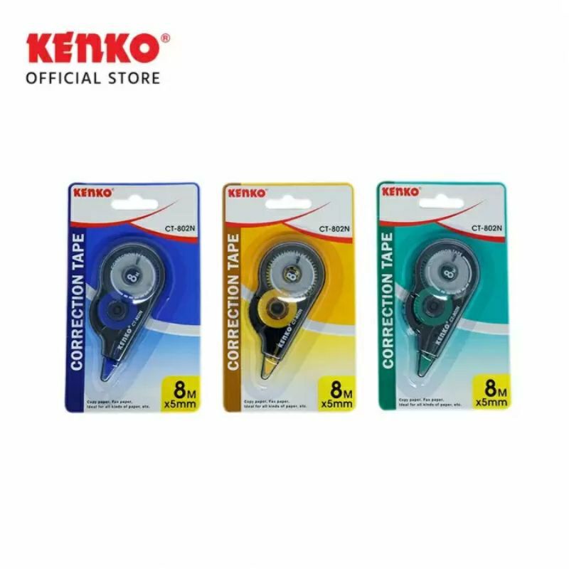 

Kenko Correction Tape CT-802N Ukuran 5mm x 8mtr / Tip Ex Roll (Harga per Pcs)