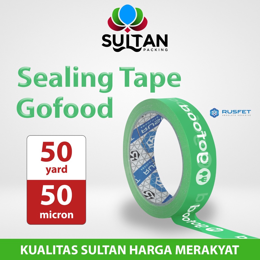 

LAKBAN GOFOOD 12mm x 50yard MAKANAN ONLINE ISOLASI SOLATIP / SATUAN