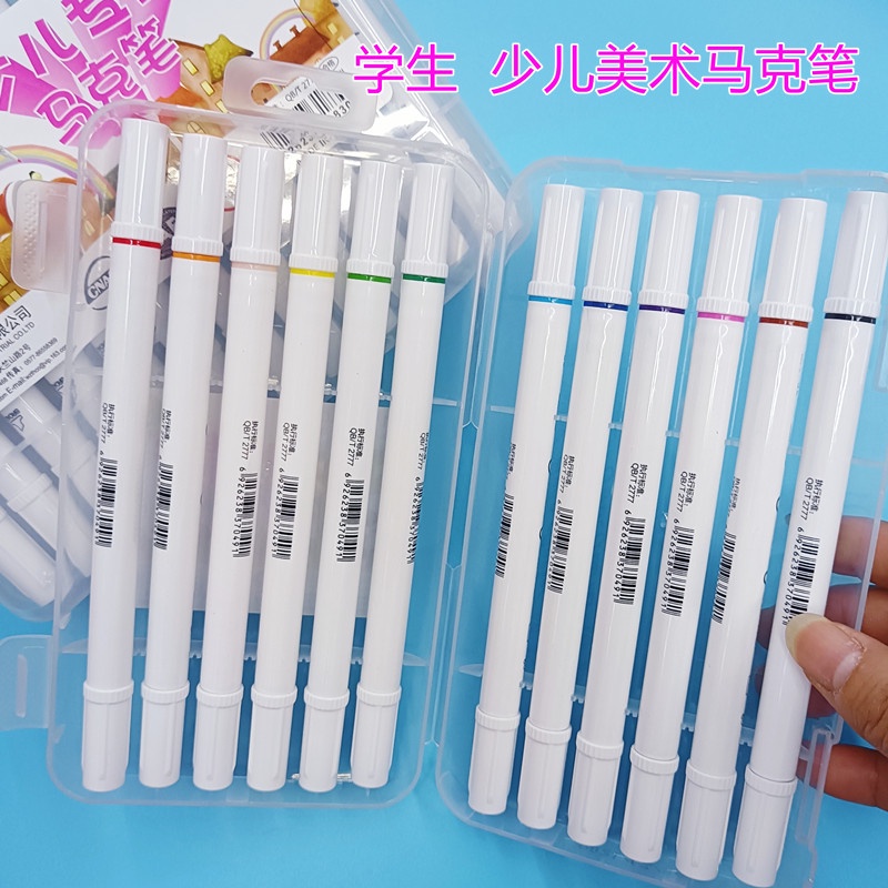 

▨✕Spidol khusus anak-anak Tianhao set berkepala dua 24/36/48 warna seni desain warna anak lukisan pe