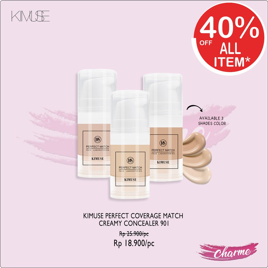 (READY &amp; ORI) Kimuse Perfect Coverage Match Creamy Concealer KMS 901 KS901