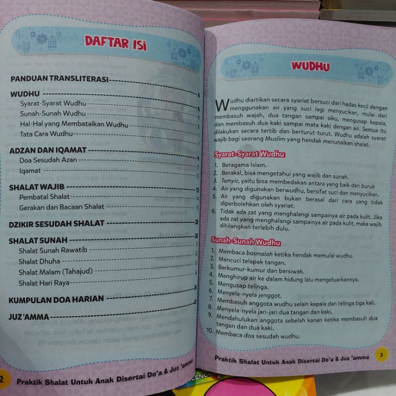 Buku Wudhu Sholat Dan Doa - Full Colour Edisi Lengkap