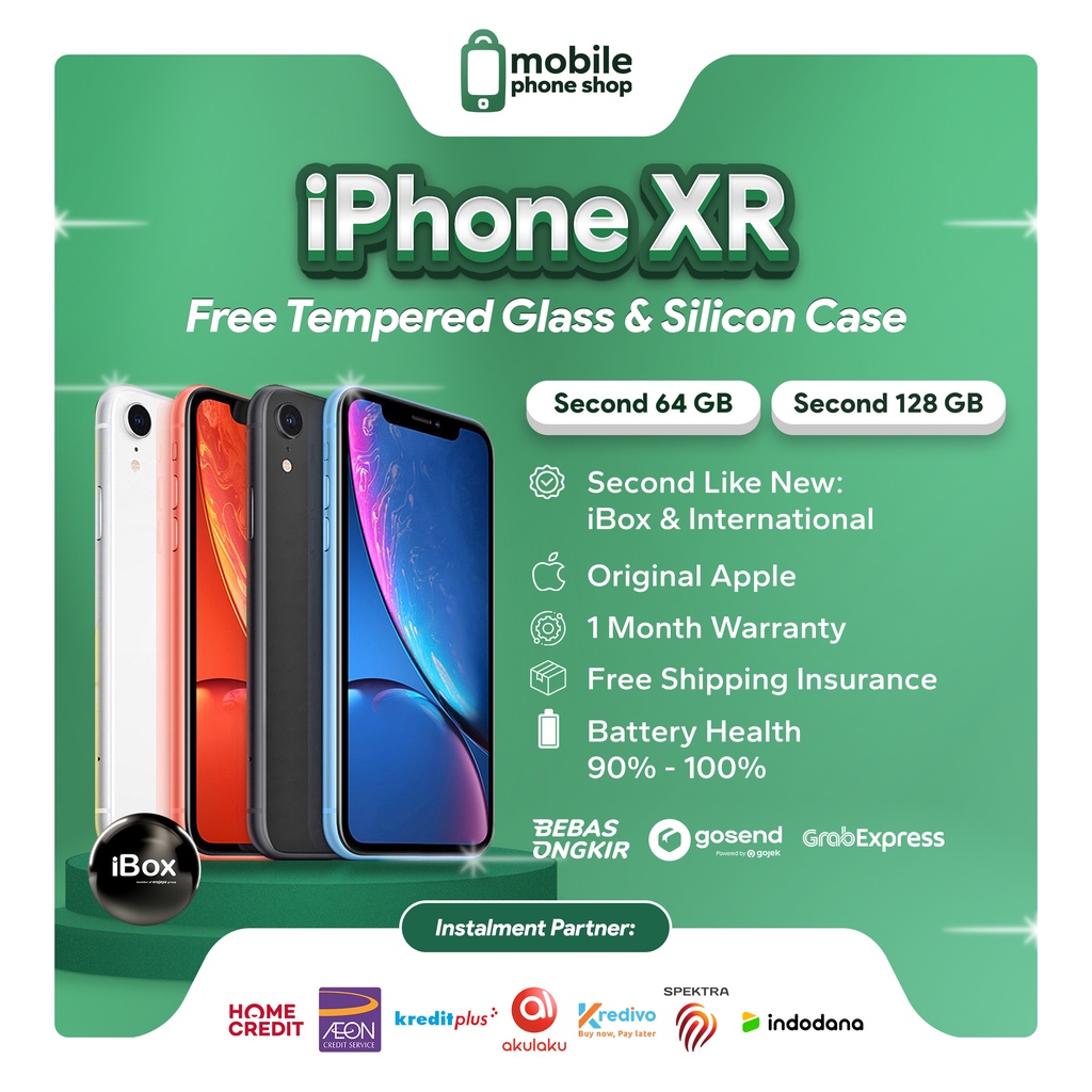 Jual IPHONE XR 64 128 GB - SECOND 99% LIKE NEW - GARANSI IBOX / INTER