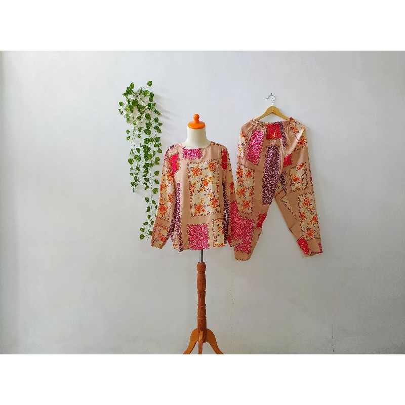 SETELAN BABYDOLL PAJAMAS KATUN RAYON VISCOSE LENGAN PANJANG