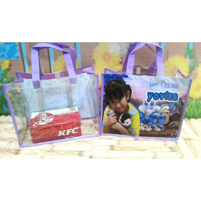 

Tas / Goodie Bag Souvenir Ulang Tahun /Ultah Anak TENTENG BANNER FULL MIKA