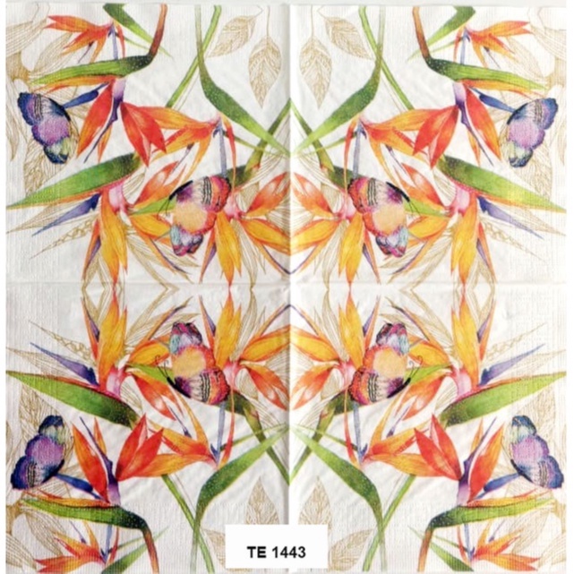 Tisu Napkin Kerajinan Decoupage Eropa 33X33 CM TE 1443 TTS