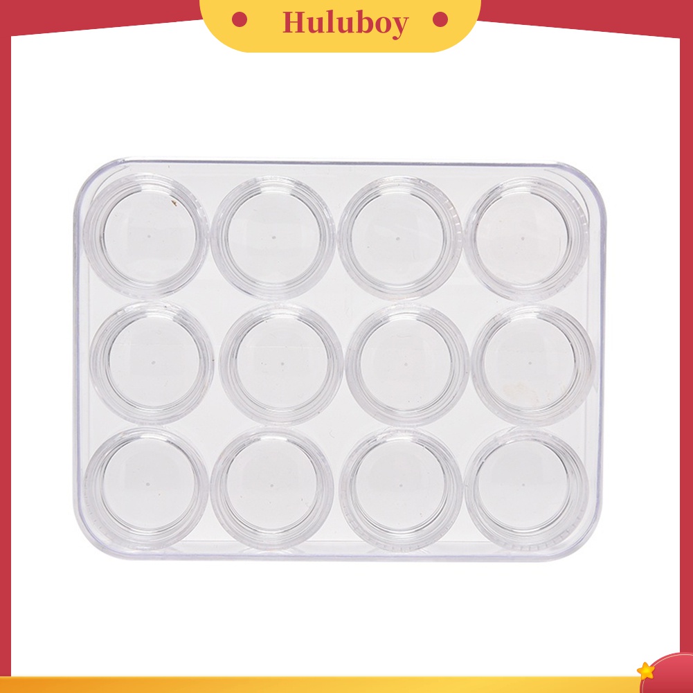 Huluboy Huluboy♡ Kotak Tempat Menyimpan Perhiasan Bunga Kering Model Transparan Dengan 12 Kisi