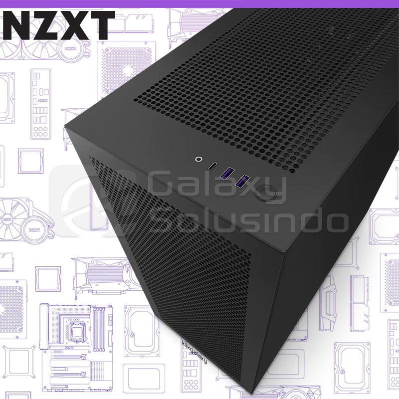 NZXT H7 FLOW Matte Black Tempered Glass Mid Tower Gaming Case